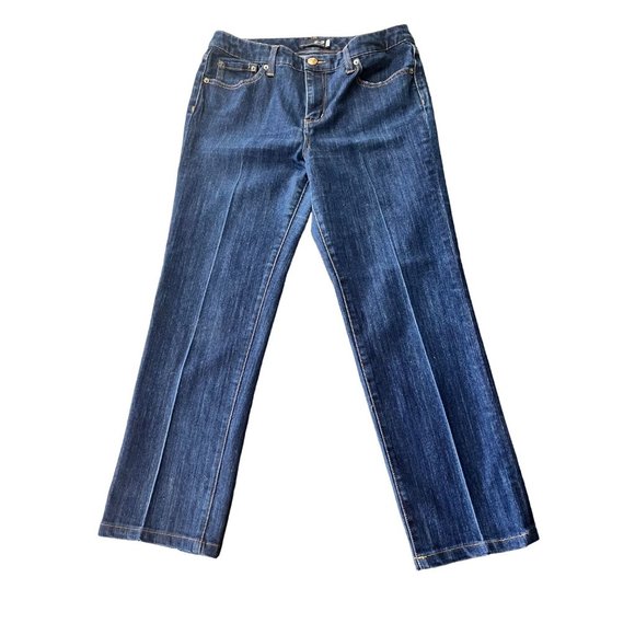 Womens Straight Leg Stretchy Jeans, Size 12, (SKU-B17) - Picture 4 of 9